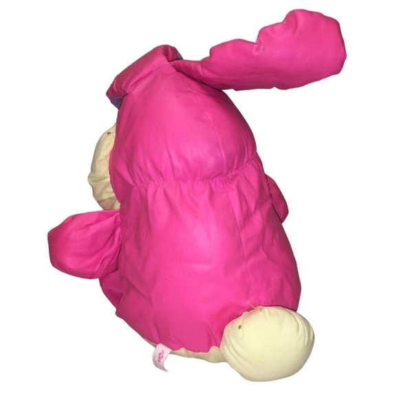RUSS Berrie & Co Plump Pink and Yellow Fabric Rabbit - Puffy Plush with Unique L - Picture 5 of 10